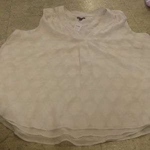 Ann Taylor Cream Colored XXL Sleeveless Shirt